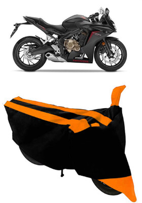 HEMSKAR Waterproof Two Wheeler Cover for Honda(CBR 650F, Orange, Black)