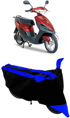 GANPRA Two Wheeler Cover for Avon(E Scoot, Black, Blue)