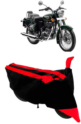 THE REAL ARV Two Wheeler Cover for Royal Enfield(Bullet 500, Red, Black)