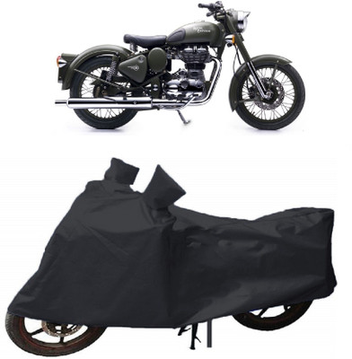 HEMSKAR Waterproof Two Wheeler Cover for Royal Enfield(Battle, Black)