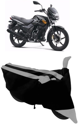 ABORDABLE Waterproof Two Wheeler Cover for TVS(Flame DS 125, Grey, Black)