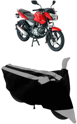ABORDABLE Waterproof Two Wheeler Cover for Bajaj(Pulsar 150 DTS-i, Grey, Black)