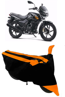 HEMSKAR Waterproof Two Wheeler Cover for TVS(Flame DS 125, Orange, Black)