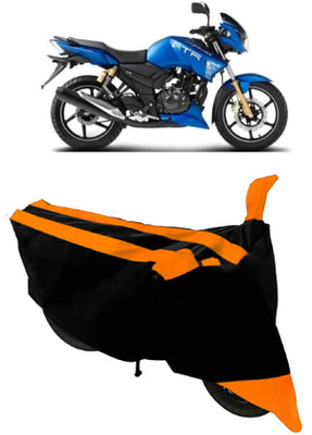 ABORDABLE Waterproof Two Wheeler Cover for TVS(Apache, Orange, Black)