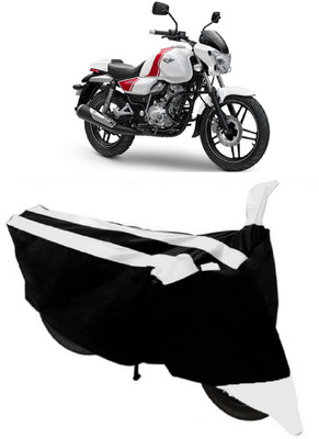 SHOPLINK Two Wheeler Cover for Bajaj(V 150, White, Black)