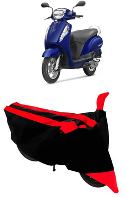 THE REAL ARV Waterproof Two Wheeler Cover for Suzuki(Access, Red, Black)