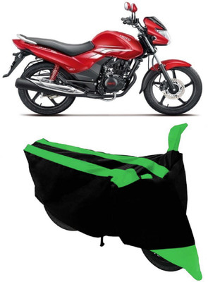 SHOPLINK Waterproof Two Wheeler Cover for Hero(Achiever, Green, Black)