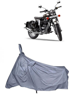 THE RAL ARV Two Wheeler Cover for Royal Enfield(Classic Chrome, Silver)
