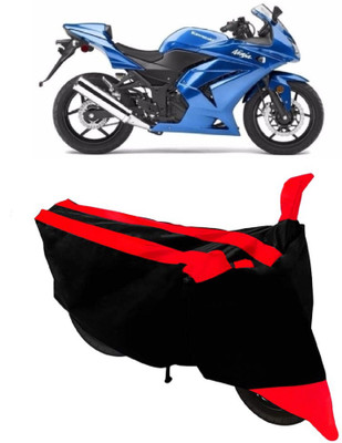 THE REAL ARV Waterproof Two Wheeler Cover for Kawasaki(Ninja 250, Red, Black)
