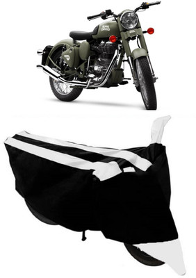 HEMSKAR Waterproof Two Wheeler Cover for Royal Enfield(Battle Green, White, Black)