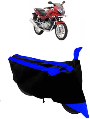 GANPRA Two Wheeler Cover for Bajaj(Pulsar 220 DTS-i, Black, Blue)