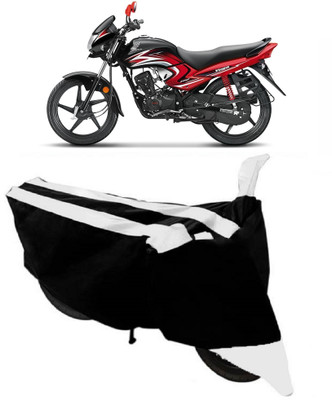 SHOPLINK Two Wheeler Cover for Honda(Dream Yuga, White, Black)