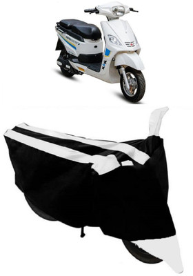 GANPRA Two Wheeler Cover for Hero(Electric, Black, White)