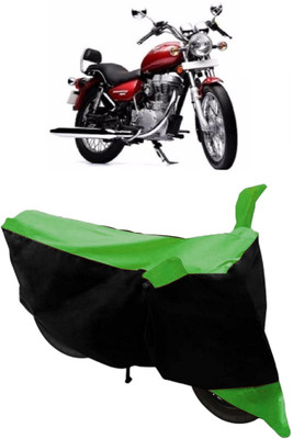 SHOPLINK Two Wheeler Cover for Royal Enfield(Twin spark, Green, Black)