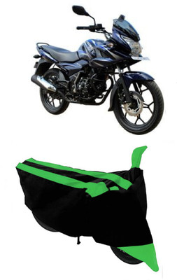 HEMSKAR Two Wheeler Cover for Bajaj(Discover, Green, Black)