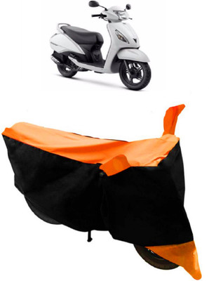 THE REAL ARV Two Wheeler Cover for TVS(Jupiter, Orange, Black)
