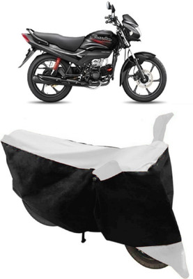 ABORDABLE Waterproof Two Wheeler Cover for Hero(Passion Pro, White, Black)