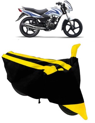 ABORDABLE Two Wheeler Cover for TVS(Star Sport, Yellow, Black)