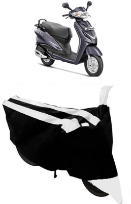 GANPRA Two Wheeler Cover for Hero(Duet, Black, White)
