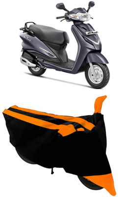 SHOPLINK Waterproof Two Wheeler Cover for Hero(Duet, Orange, Black)