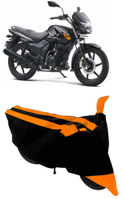 ABORDABLE Waterproof Two Wheeler Cover for TVS(Flame SR125, Orange, Black)