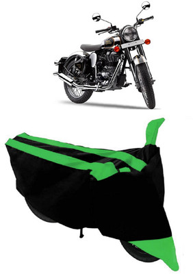 HEMSKAR Waterproof Two Wheeler Cover for Royal Enfield(Classic Chrome, Green, Black)