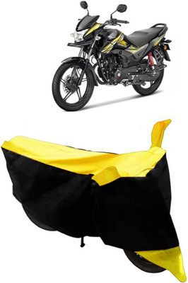 SHOPLINK Two Wheeler Cover for Honda(CB Shine, Yellow, Black)