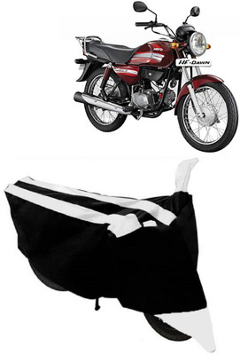 GANPRA Two Wheeler Cover for Hero(HF Dawn, Black, White)