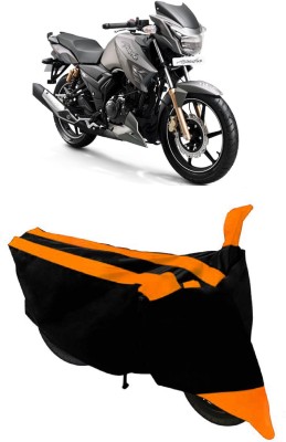 GANPRA Two Wheeler Cover for TVS(Apache RTR 180, Black, Orange)