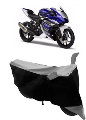 ABORDABLE Waterproof Two Wheeler Cover for Yamaha(YZF R25, Grey, Black)