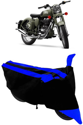 GANPRA Two Wheeler Cover for Royal Enfield(Battle Green, Black, Blue)