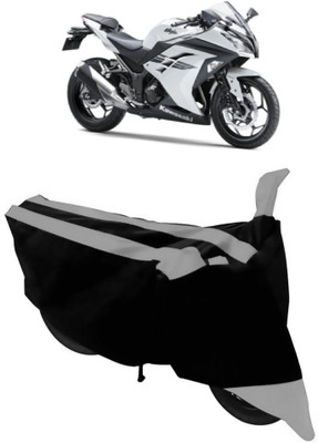 THE REAL ARV Two Wheeler Cover for Kawasaki(Ninja 300, Grey, Black)