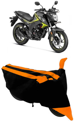 ABORDABLE Waterproof Two Wheeler Cover for Honda(CB Hornet 160, Orange, Black)