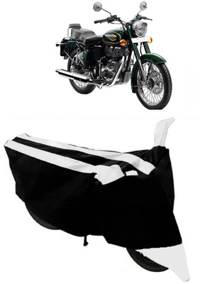 THE REAL ARV Two Wheeler Cover for Royal Enfield(Bullet 500, White, Black)