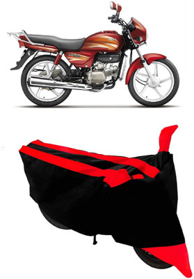 AutoGalaxy Waterproof Two Wheeler Cover for Hero(Splendor Pro, Red, Black)