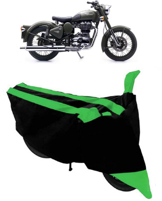 HEMSKAR Waterproof Two Wheeler Cover for Royal Enfield(Battle, Green, Black)