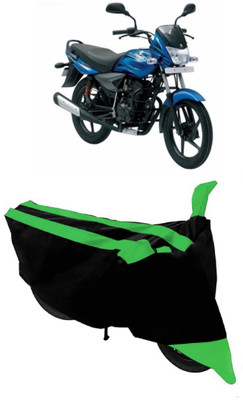 HEMSKAR Two Wheeler Cover for Bajaj(Platina 100 DTS-i, Green, Black)