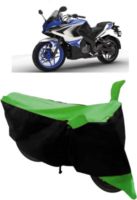 ABORDABLE Waterproof Two Wheeler Cover for Bajaj(Pulsar RS 200, Green, Black)