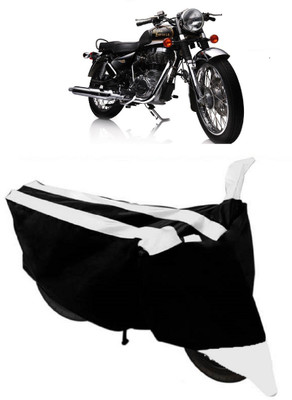 THE REAL ARV Waterproof Two Wheeler Cover for Royal Enfield(Electra Delux, White, Black)