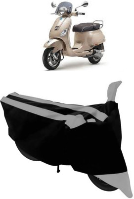 THE REAL ARV Two Wheeler Cover for Piaggio(Vespa VXL, Grey, Black)