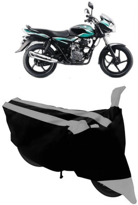 THE REAL ARV Waterproof Two Wheeler Cover for Bajaj(Discover 100 DTS-i, Grey, Black)