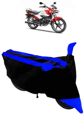SHOPLINK Waterproof Two Wheeler Cover for Hero(Splendor I Smart, Blue, Black)