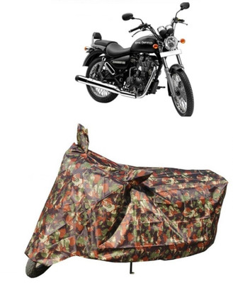 SHOPLINK Waterproof Two Wheeler Cover for Royal Enfield(Thunderbird 500, Multicolor)