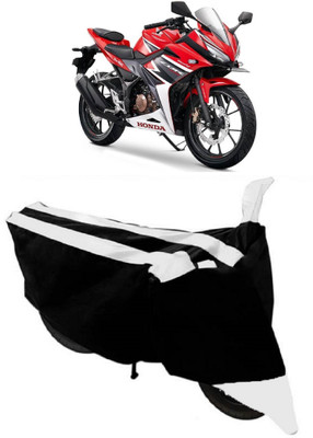 ABORDABLE Waterproof Two Wheeler Cover for Honda(CBR 150R, White, Black)