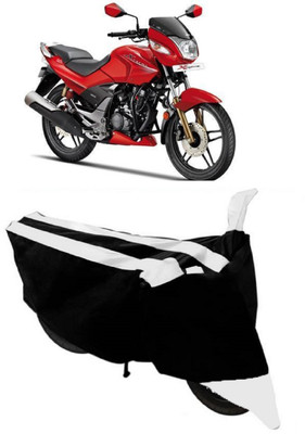 ABORDABLE Two Wheeler Cover for Hero(CBZ Extreme, White, Black)