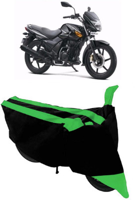 HEMSKAR Waterproof Two Wheeler Cover for TVS(Flame DS 125, Green, Black)
