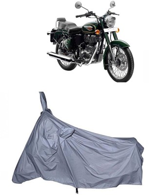 THE RAL ARV Two Wheeler Cover for Royal Enfield(Bullet 500, Silver)