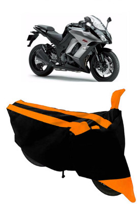 ABORDABLE Two Wheeler Cover for Kawasaki(Ninja 1000, Orange, Black)