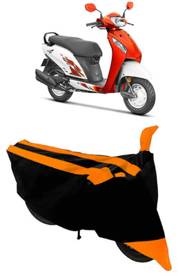 THE REAL ARV Two Wheeler Cover for Honda(Activa i, Orange, Black)