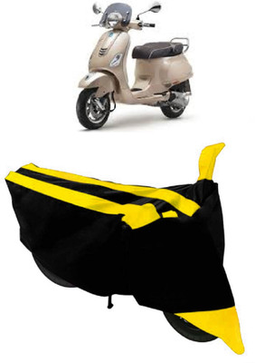 THE REAL ARV Two Wheeler Cover for Piaggio(Vespa VXL, Yellow, Black)